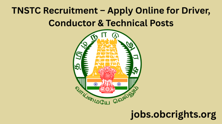 TNSTC Recruitment – Apply Online for Driver, Conductor & Technical Posts