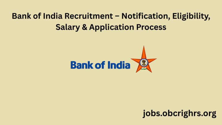 Bank of India Recruitment: Eligibility, Salary & Apply