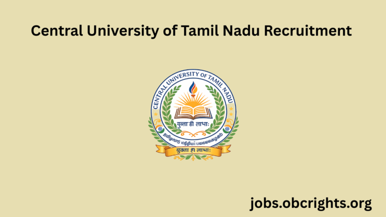 Central University of Tamil Nadu Recruitment