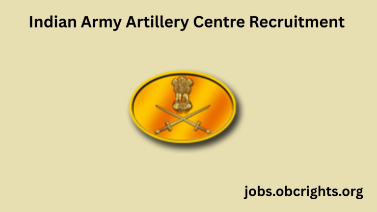 Indian Army Artillery Centre Recruitment
