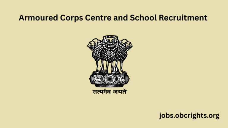 Armoured Corps Centre and School Recruitment