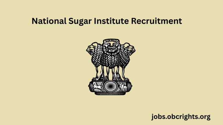 National Sugar Institute Recruitment