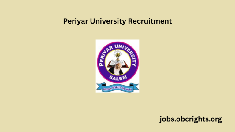 Periyar University Recruitment