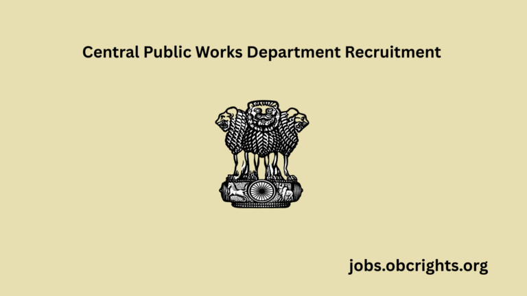 Central Public Works Department Recruitment