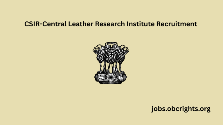 CSIR-CLRI Recruitment 2026 Apply Online & Eligibility