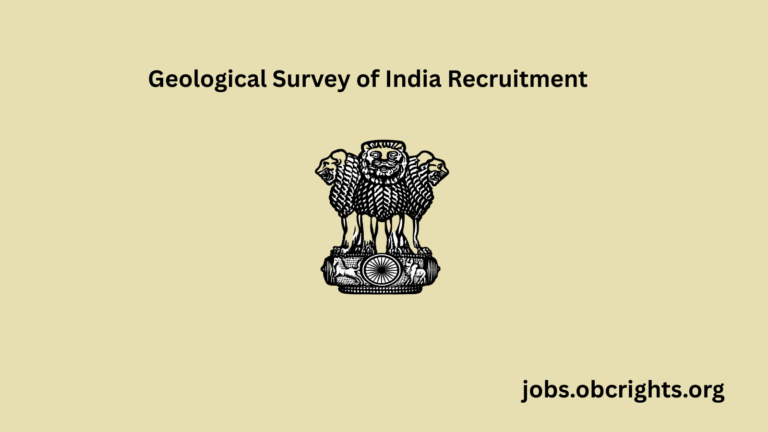 Geological Survey of India Recruitment