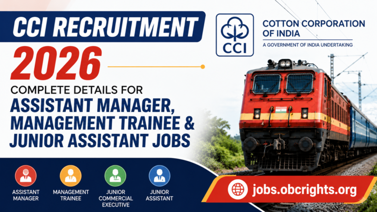 CCI Recruitment 2026 – Complete Details for Assistant Manager, Management Trainee & Junior Assistant Jobs