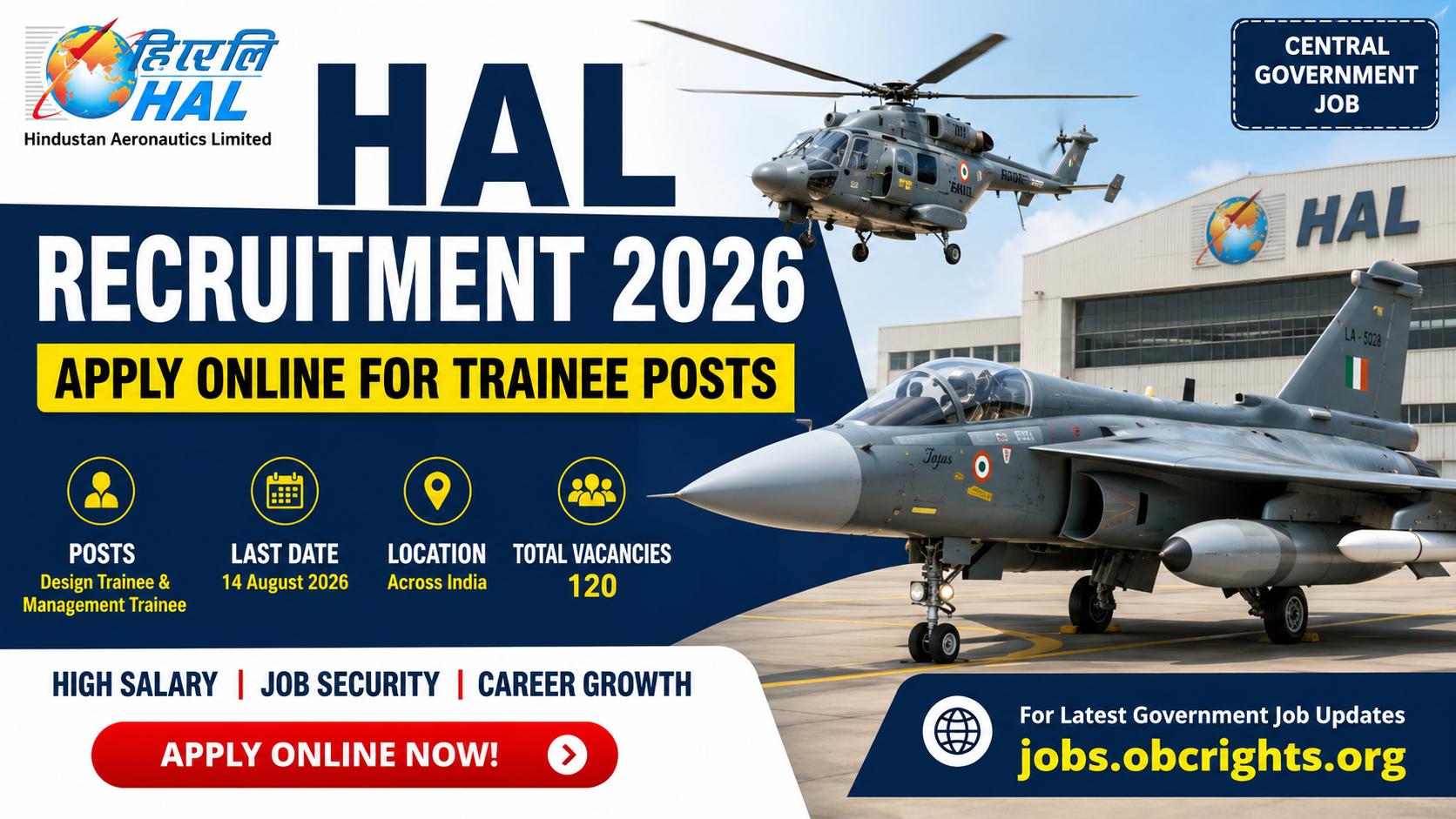 HAL Recruitment 2026 – Apply Online for Trainee Posts