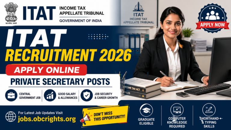 ITAT Recruitment 2026 – Apply Online for Private Secretary Posts