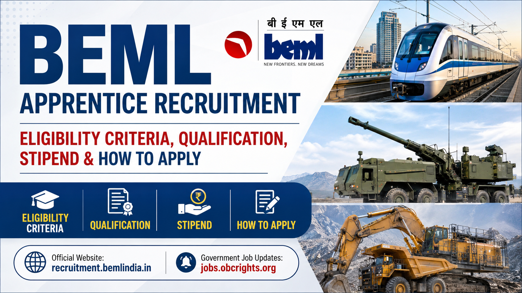 BEML Apprentice Recruitment – Eligibility Criteria, Qualification, Stipend & How to Apply