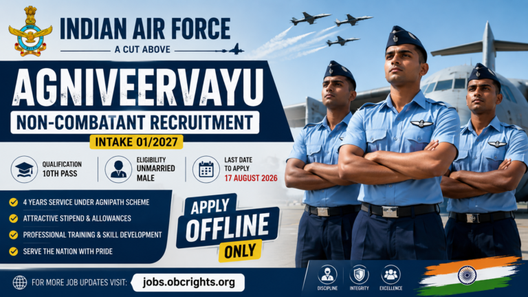 Indian Air Force Agniveervayu Non-Combatant Recruitment  Apply Offline