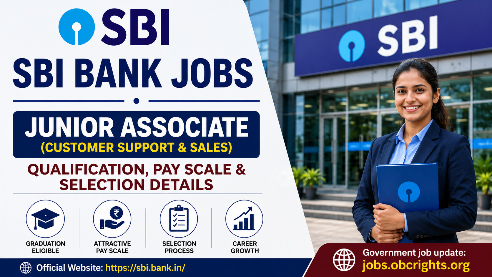 SBI Bank Jobs 2026 – Junior Associate Qualification, Pay Scale & Selection Details