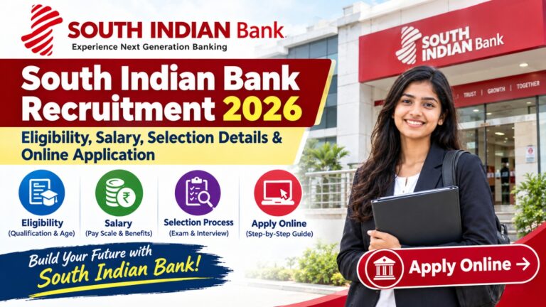 South Indian Bank Recruitment 2026 – Eligibility, Salary, Selection Details & Online Application