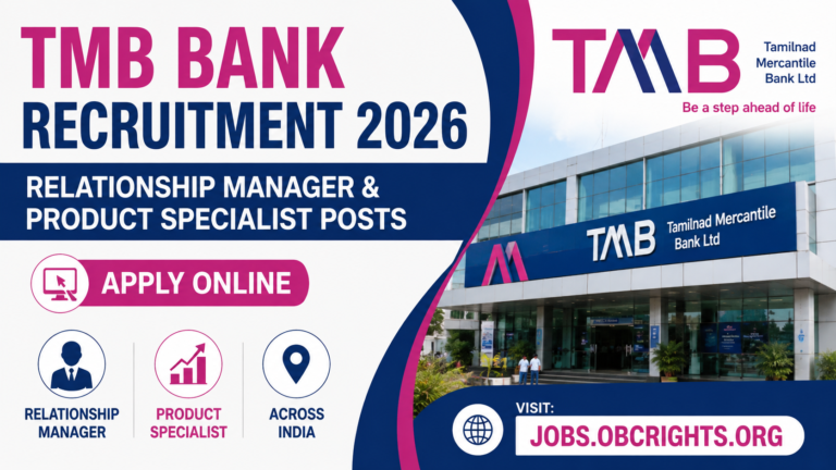 TMB Bank Recruitment 2026 Relationship Manager & Product Specialist Posts – Apply Online