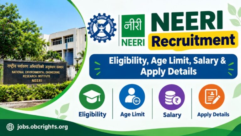 NEERI Recruitment 2026 – Eligibility, Age Limit, Salary & Apply Details
