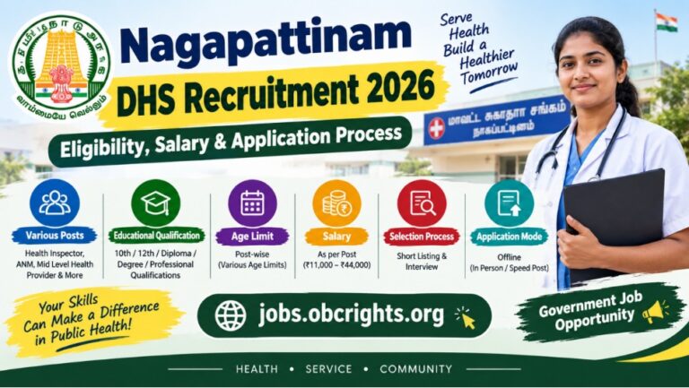 Nagapattinam DHS Recruitment 2026 – Eligibility, Salary & Application Process