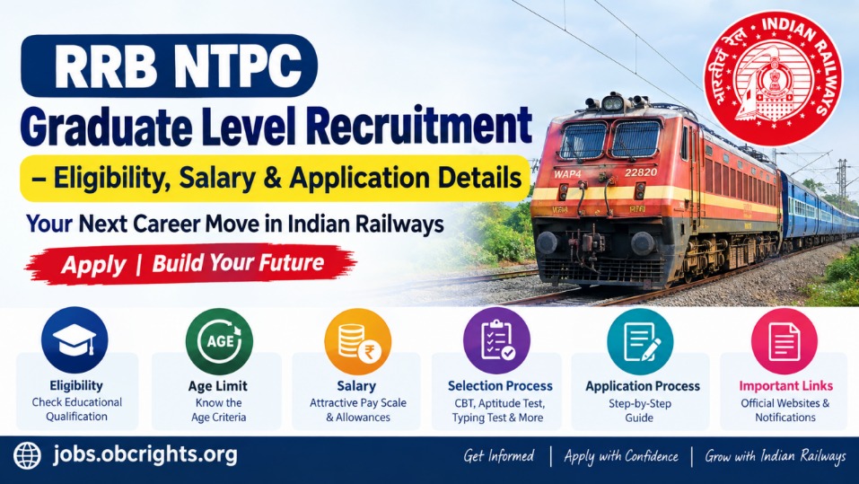 RRB NTPC Graduate Level Recruitment 2026 – Eligibility, Salary & Application Details