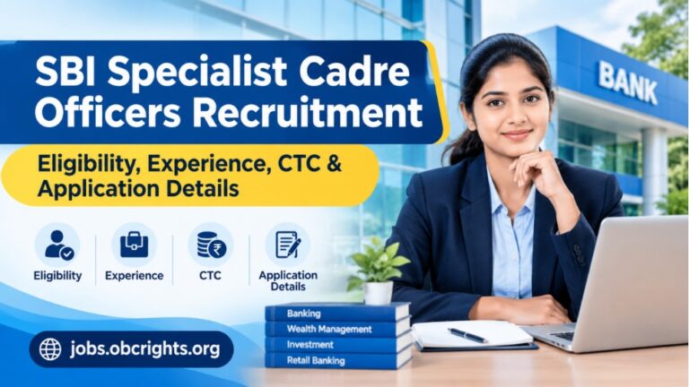 SBI Specialist Cadre Officers Recruitment 2026 – Eligibility, Experience, CTC & Application Details