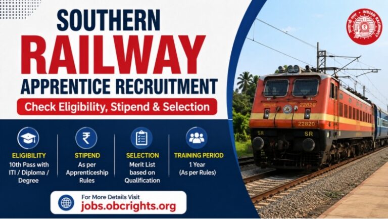 Southern Railway Apprentice Recruitment 2026 Check Eligibility, Stipend & Selection