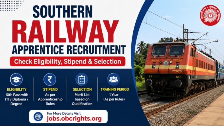 Southern Railway Apprentice Recruitment 2026 Check Eligibility, Stipend & Selection