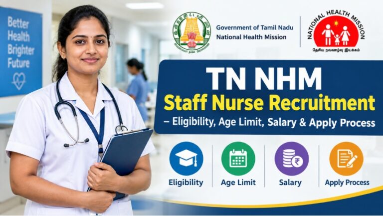 TN NHM Staff Nurse Recruitment 2026 – Eligibility, Age Limit, Salary & Apply Process