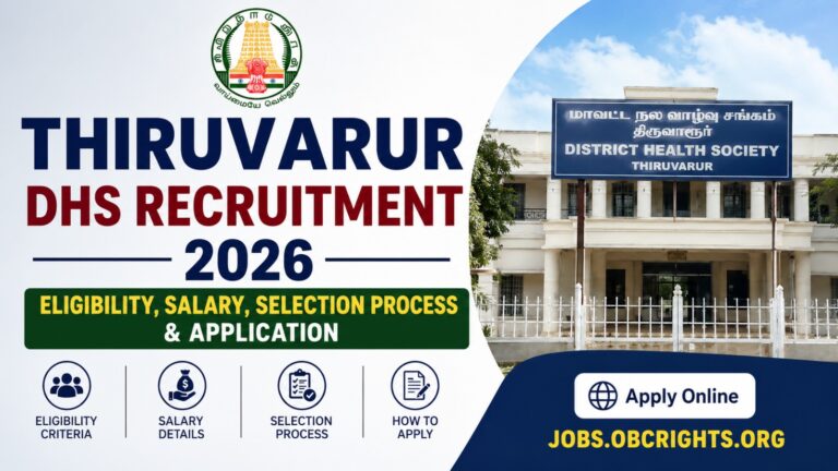 Thiruvarur DHS Recruitment 2026, DHS Recruitment, Thiruvarur Jobs, Tamil Nadu Govt Jobs, DHS Jobs, Government Jobs, Health Department Jobs, Apply