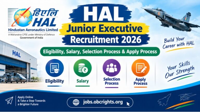 HAL Junior Executive Recruitment 2026 – Eligibility, Salary, Selection Process & Apply Process