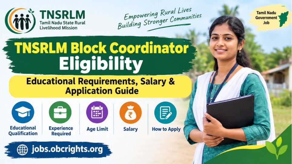 TNSRLM Block Coordinator Eligibility 2026 – Educational Requirements, Salary & Application Guide