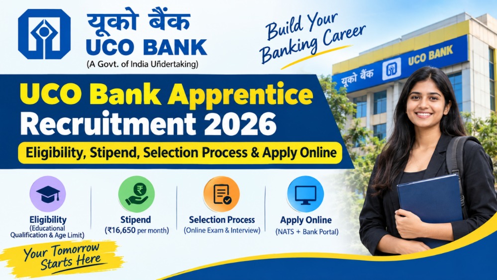 UCO Bank Apprentice Recruitment 2026 – Eligibility, Stipend, Selection Process & Apply Online